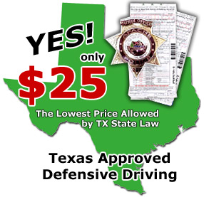 Texas Defensive Driving courses for the lowest price!